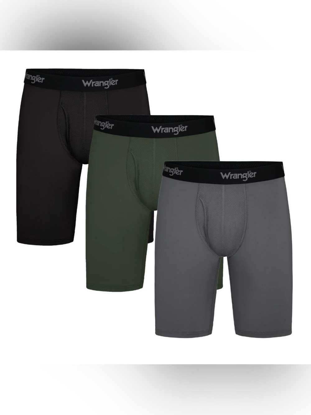 Wrangler Cool Carpenter 9" Boxer Briefs Men's Underwear, 3-Pack